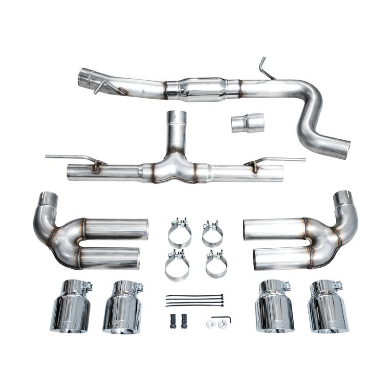 AWE 22-24 Audi 8Y S3 Track Edition Exhaust  - Chrome Silver Tips