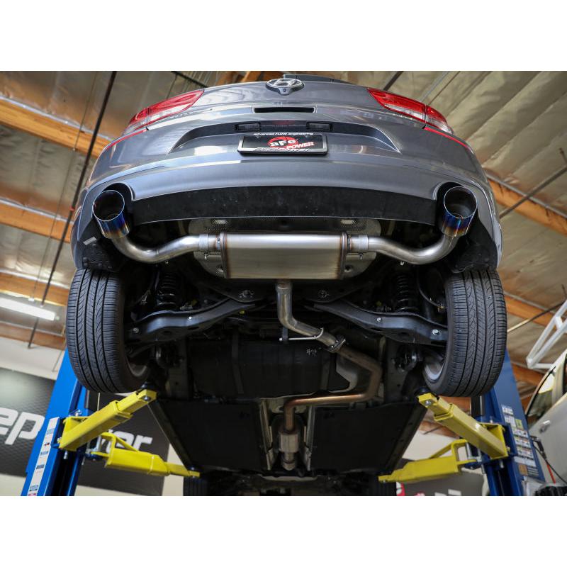 aFe Takeda 2.5in 409 SS Axle-Back Exhaust System Blue Flame 18-20 Hyundai Elantra GT L4-1.6L(t)-SR1 Performance