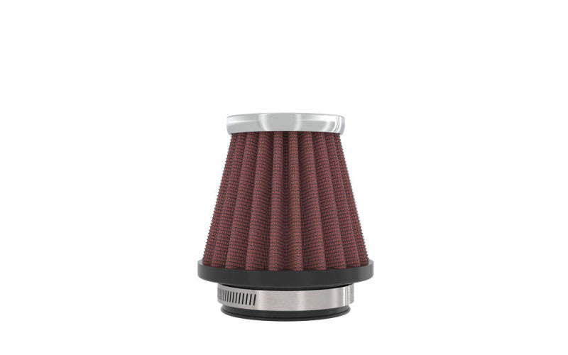 K&N Universal Chrome Filter-Round Tapered-1.688in Flange ID x 2in Top OD x 3in Base OD x 2.75in H-SR1 Performance