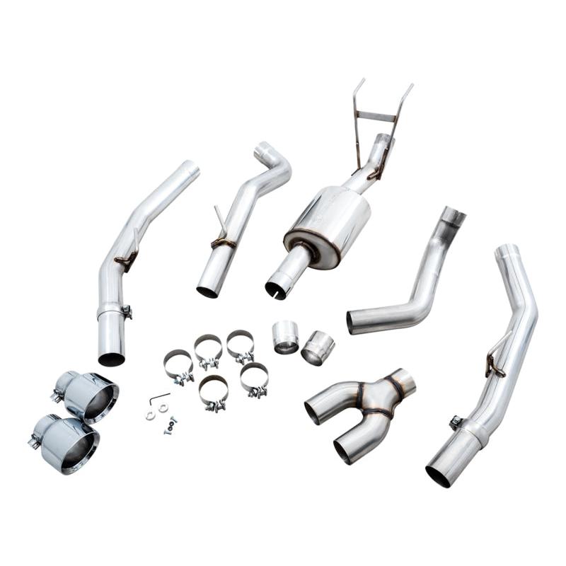 AWE Tuning 09-18 RAM 1500 5.7L (w/Cutouts) 0FG Dual Rear Exit Cat-Back Exhaust - Chrome Silver Tips