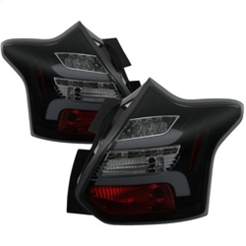 Spyder 12-14 Ford Focus 5DR LED Tail Lights - Black Smoke (ALT-YD-FF12-LED-BSM)-SR1 Performance