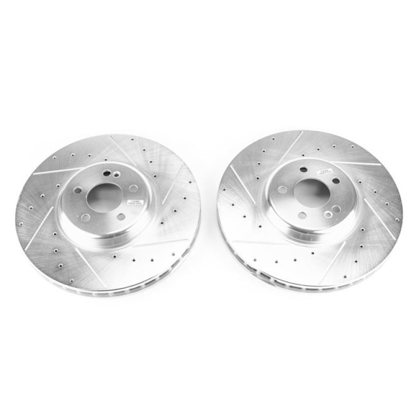 Power Stop 17-18 Mercedes-Benz C43 AMG Front Evolution Drilled & Slotted Rotors - Pair-SR1 Performance