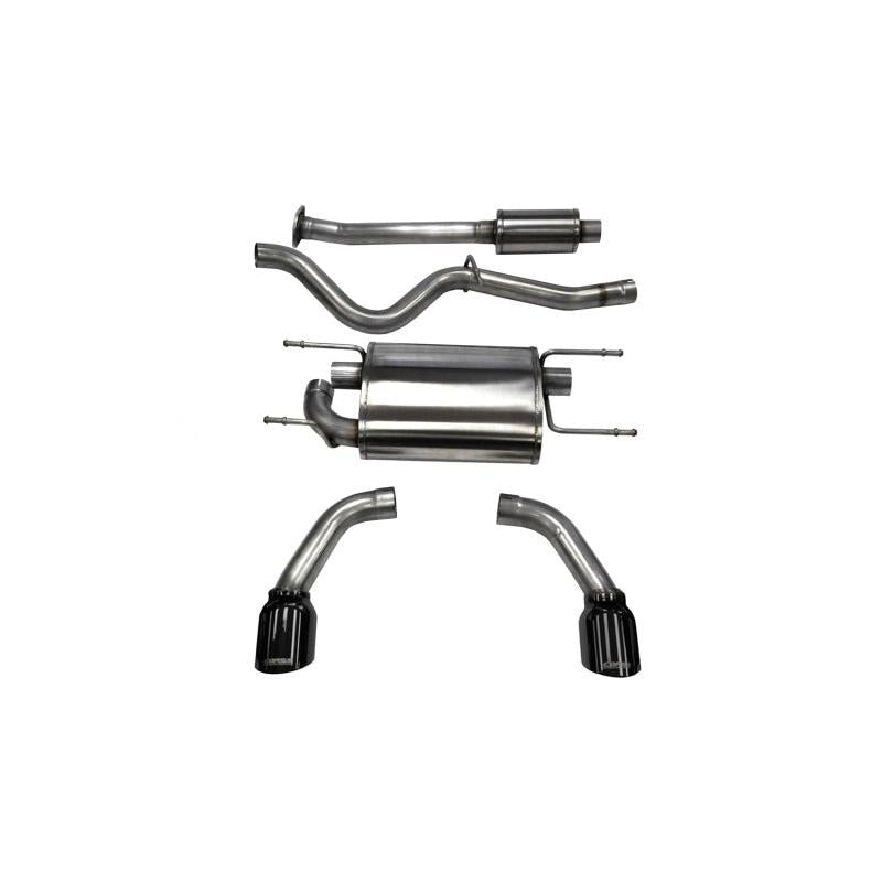 Corsa 2012-2020 Scion FRS / Subaru BRZ Black Tip Sport Cat-Back Exhaust