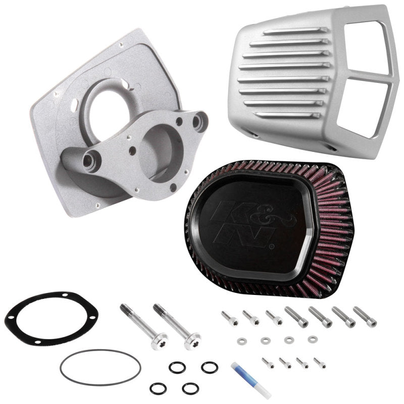 K&N Street Metal Intake System - Shaker Touring 2017 Silver Intake System-Harley Davidson-SR1 Performance
