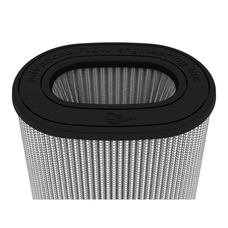 aFe Magnum FLOW Pro DRY S Air Filter 6.75x4.75 Flange 8.25x6.25 Base (Mt2) 7.25x5 Top 8.5 Height