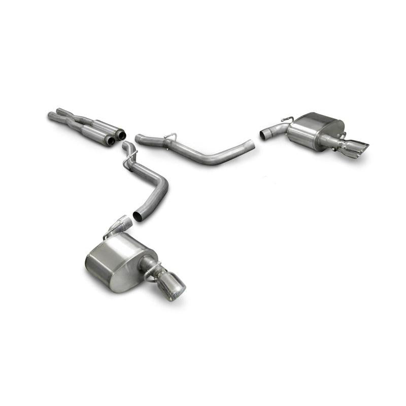 Corsa 2005-2010 Dodge Charger No Towing Hitch SRT-8 6.1L V8 Polished Xtreme Cat-Back Exhaust