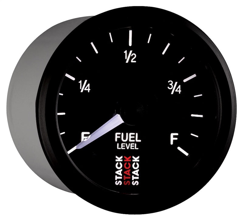 Autometer Stack Instruments 52mm 0-280 Ohm Programmable Pro Stepper Motor Fuel Level Gauge - Black-SR1 Performance