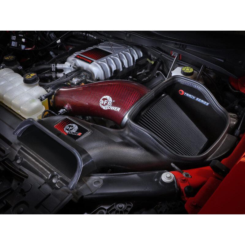 aFe 23-24 Ford F150 Raptor R Supercharged Red Carbon Track Series Air Intake w/ P5R Filter (MOQ 24)-SR1 Performance