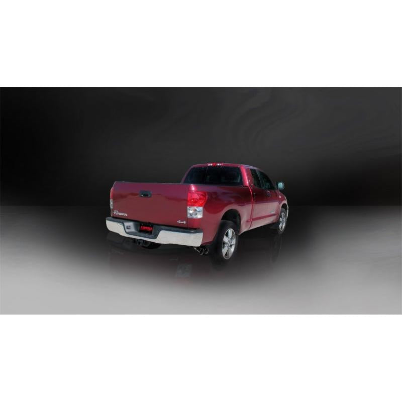 Corsa 2009-2010 Toyota Tundra 5.7L V8 3in Cat-Back Single Side w Twin 4in Black Pro-Series Tips