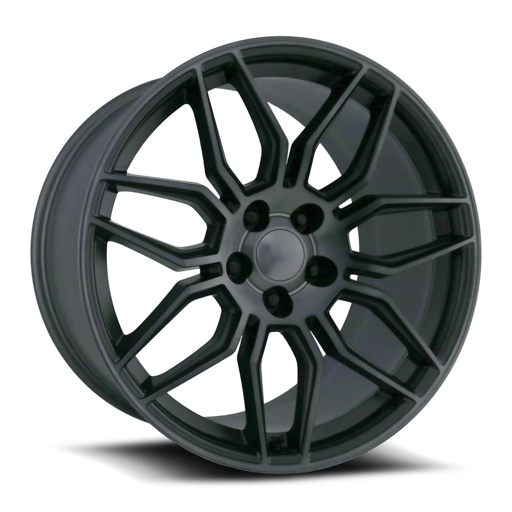 20X11 5X120 +64 HB 66.9 C8 Z06 TITANIUM GREY MF/DARK CLEAR WITH CAP-SR1 Performance