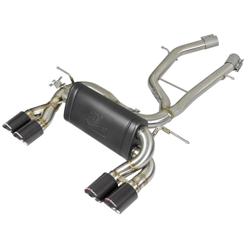 aFe MACH Force-Xp 2-1/2in Stainless Steel Axle Back Exhaust w/CF 15-19 BMW M3/M4 (F80/82/83)-SR1 Performance
