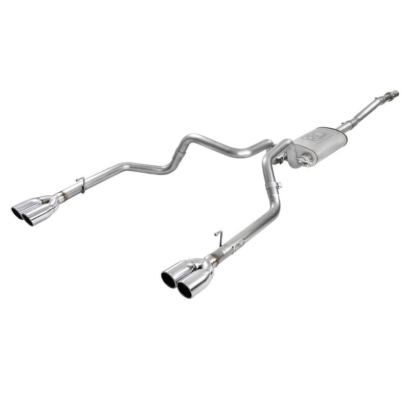 aFe Vulcan Series 3in-2-1/2in 304 SS Cat-Back 2019 GM Silverado 1500 V8-5.3L w/ Polished Tips-SR1 Performance