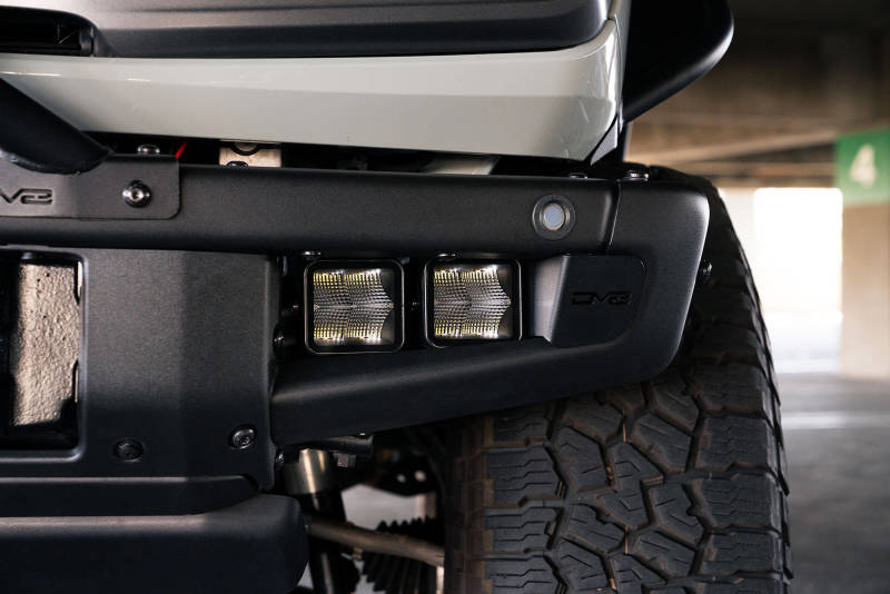 DV8 Offroad 21-22 Ford Bronco Factory Bumper Pocket Light Mount Pair for 3-inch LED Pod Lights