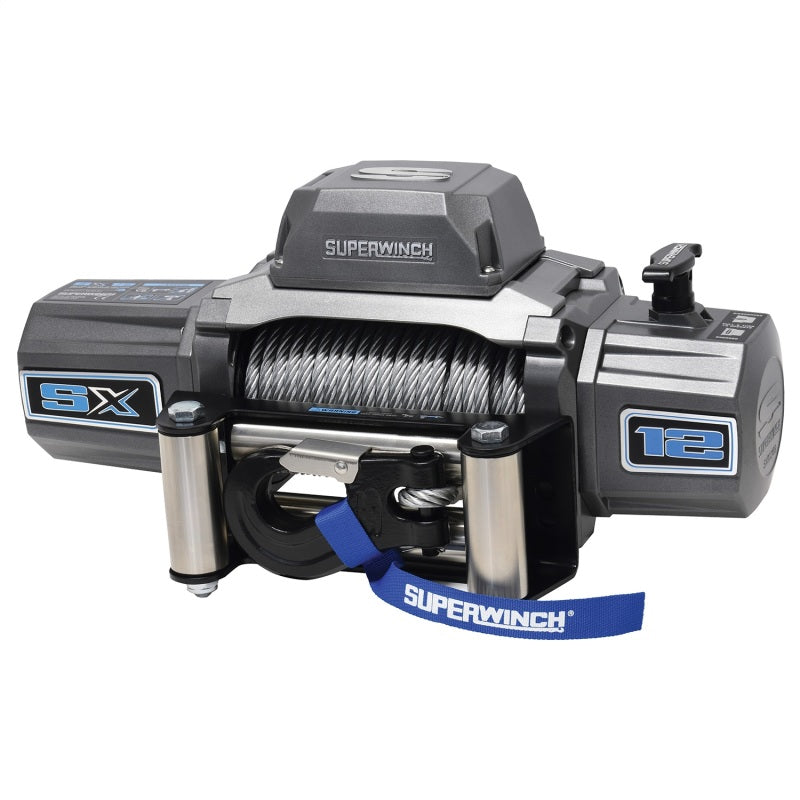 Superwinch 12000 LBS 12V DC 3/8in x 85ft Wire Rope SX 12000 Winch - Graphite-SR1 Performance