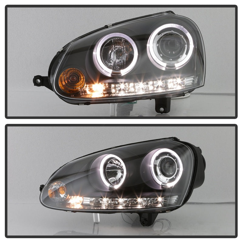 Spyder Volkswagen GTI 06-09/Jetta 06-09 Halogen Model Only - LED Halo DRL Black PRO-YD-VG06-HL-BK-SR1 Performance