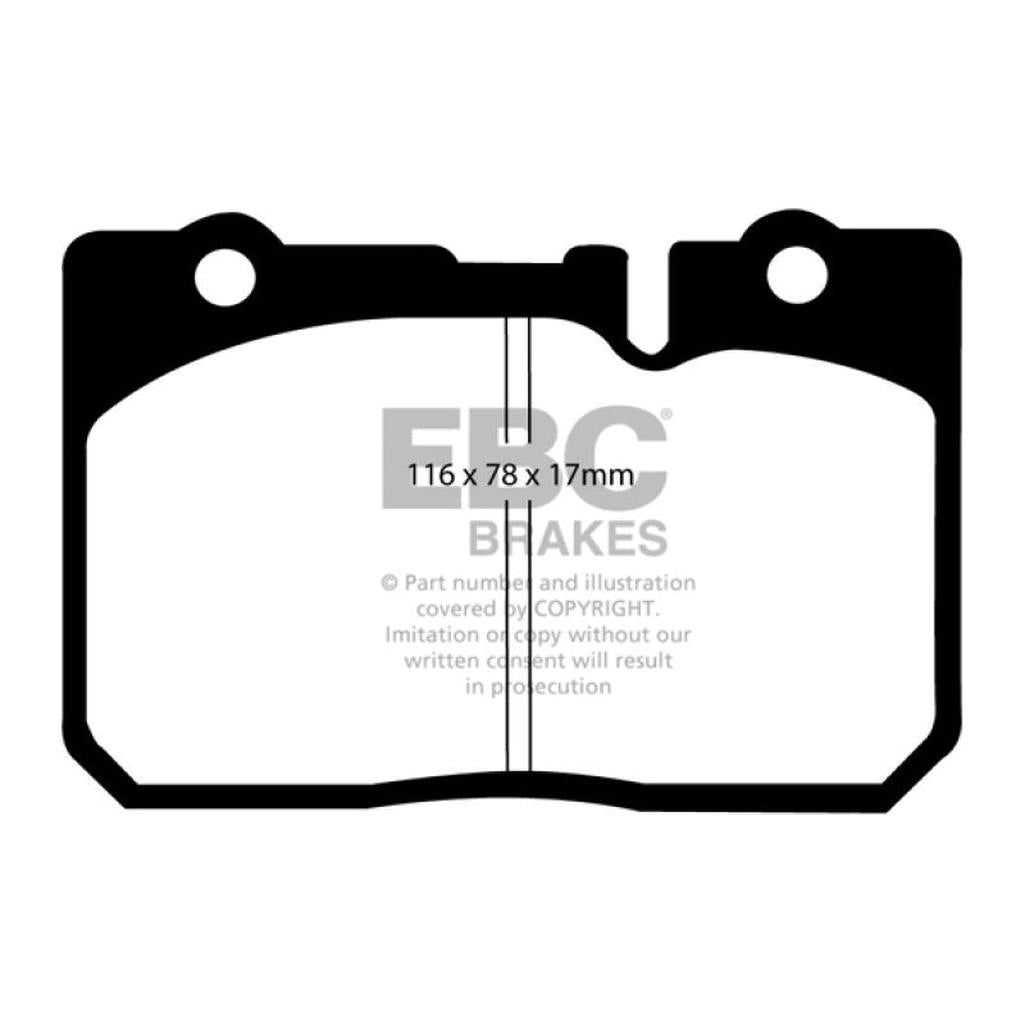 EBC Redstuff Ceramic Low Dust Front Brake Pads for Lexus LS400 (1995-2000) – Part Number DP31154C