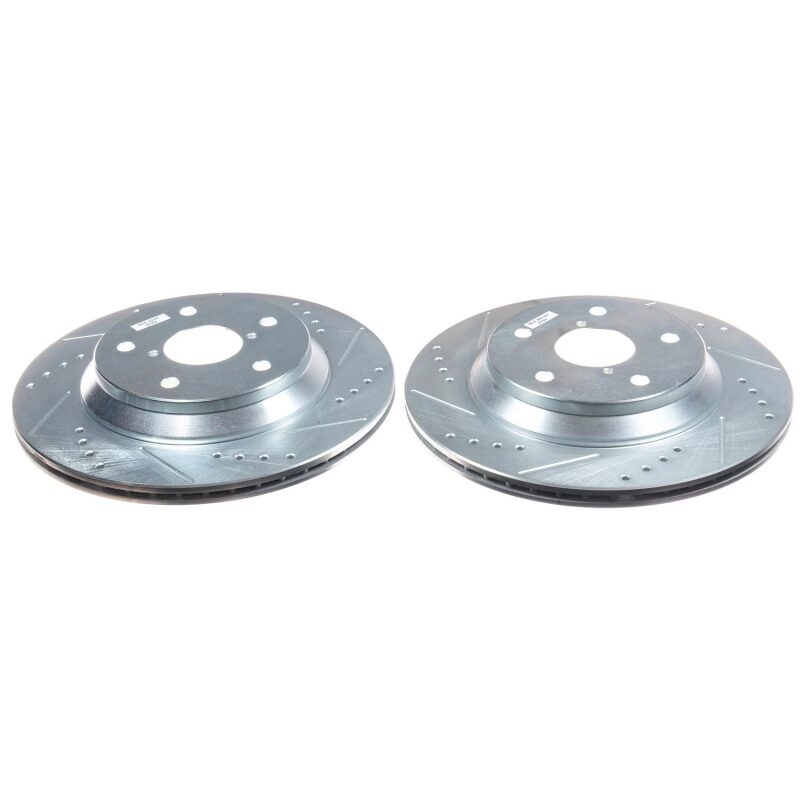 Power Stop 19-21 Subaru Forester Rear Evolution Drilled & Slotted Rotors - Pair-SR1 Performance