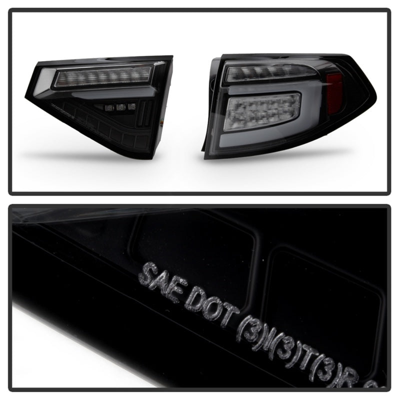Spyder 08-14 Subara Impreza WRX Hatchback LED Tail Lights Seq Signal Blk Smoke ALT-YD-SI085D-SEQ-BSM-SR1 Performance
