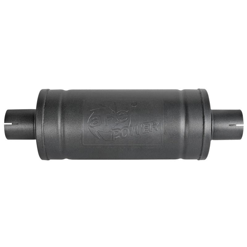 aFe MACH Force-Xp 409 SS Muffler w/ Black finish 2-1/2in Inlet & Oulet 14in x 16in Diameter-SR1 Performance