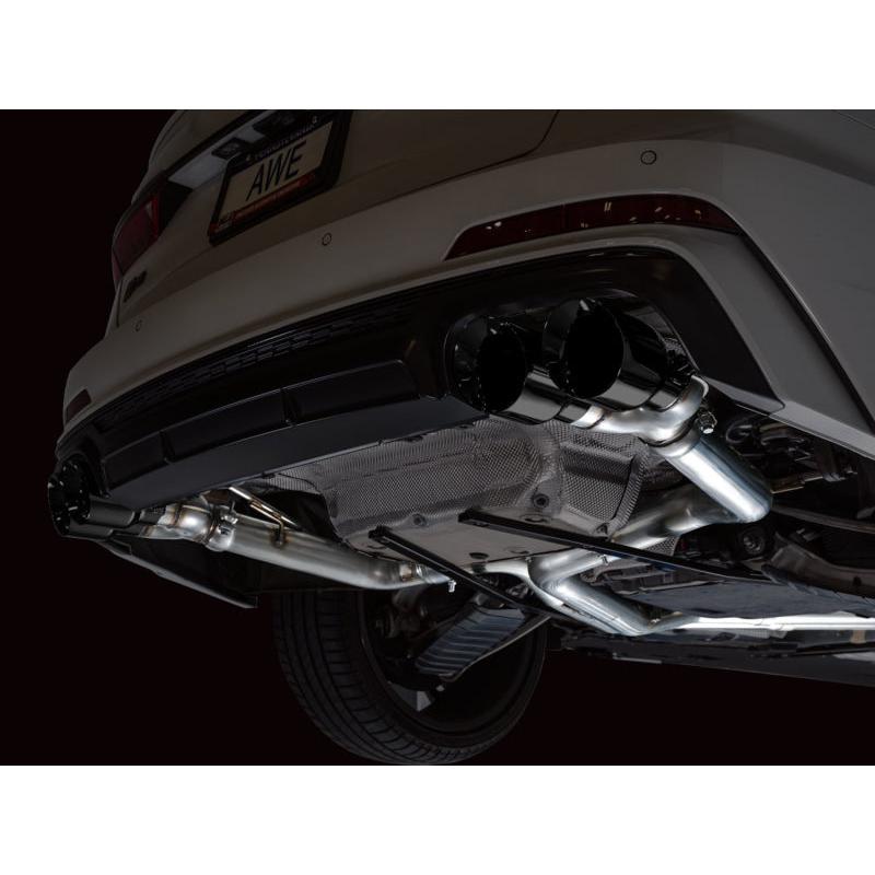 AWE Tuning 19-23 Audi C8 S6/S7 2.9T V6 AWD Track Edition Exhaust - Diamond Black Tips