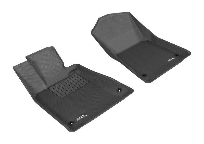3D MAXpider 2013-2020 Lexus GS/GS Hybrid Kagu 1st Row Floormat - Black-SR1 Performance