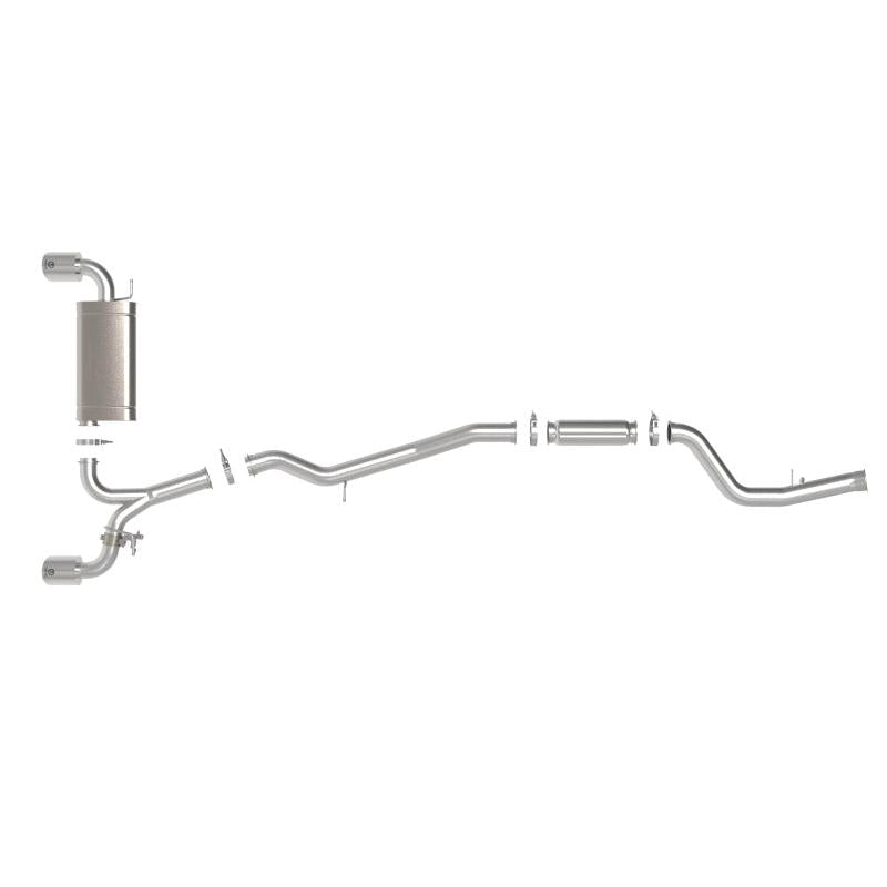 aFe POWER Takeda 2021 Toyota Supra 2.0L (t) 2.5in-3in 304 SS CB Exhaust w/ Polished Tips-SR1 Performance
