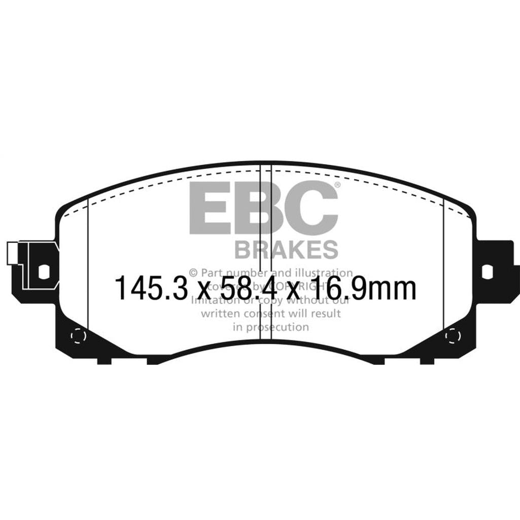 EBC Bluestuff NDX Front Brake Pads for Subaru WRX 2.4T - High Friction Sport and Race Performance