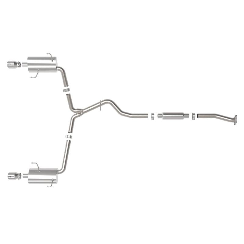 aFe Subaru Forester XT 14-18 H4-2.5L Takeda 2-1/2in to 2-1/4in 304 SS Cat-Back- Polished Tip-SR1 Performance
