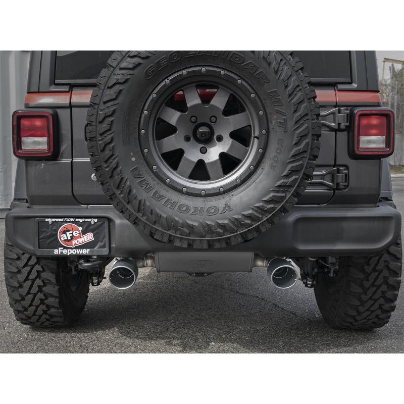 aFe Rebel Series 2.5in 409 SS Axle-Back Exhaust w/ Black Tips 2018+ Jeep Wrangler (JL) V6 3.6L-SR1 Performance