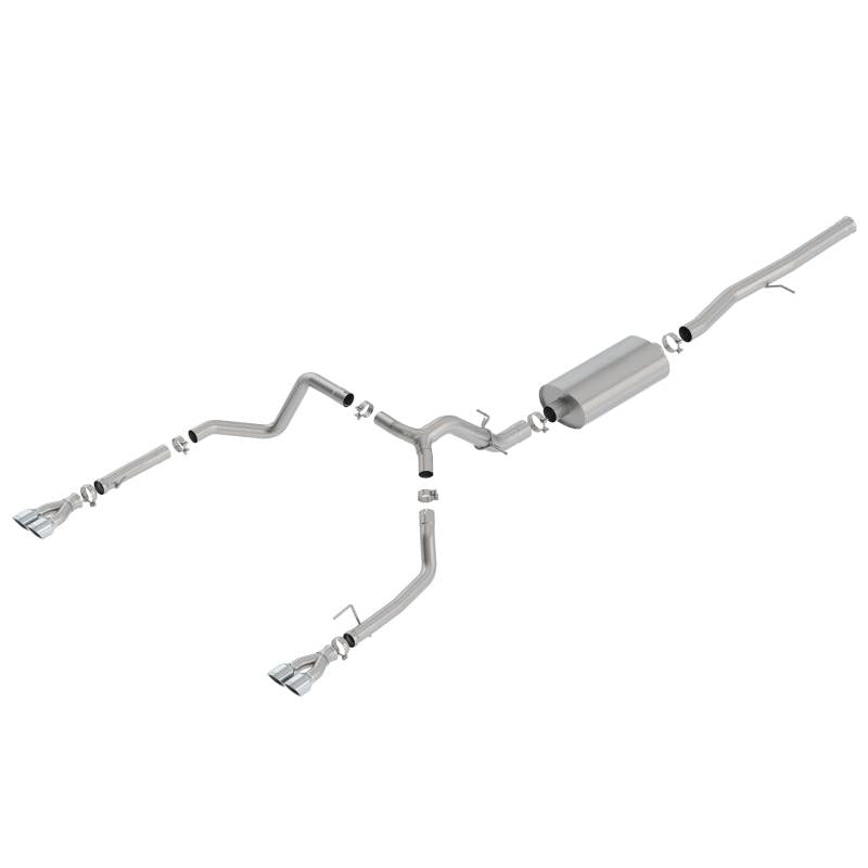 Borla 19 Chevrolet Silverado/GMC Sierra 1500 6.2L SS Touring Catback Exhaust - Square Chrome Tips