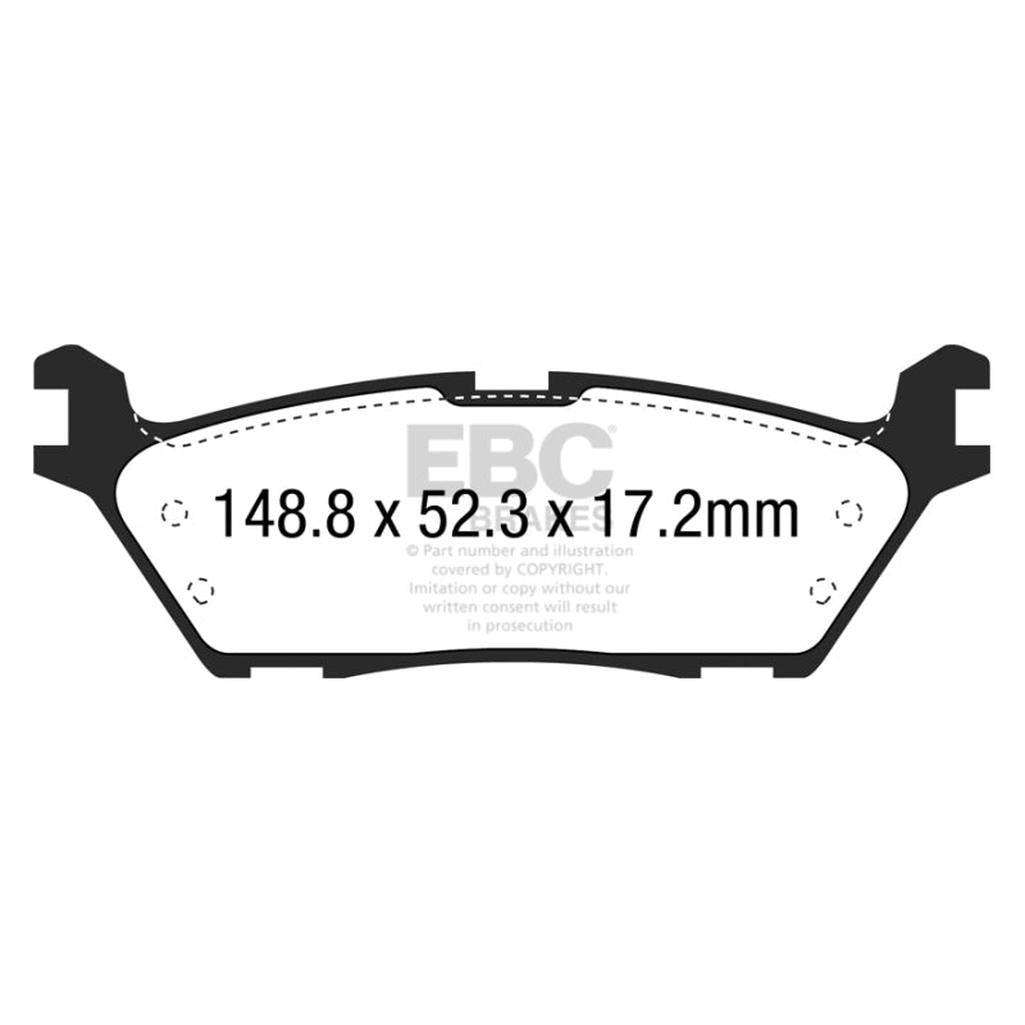 EBC Brakes Yellowstuff Performance Brake Pads for Ford F-150 (Part DP43037R)