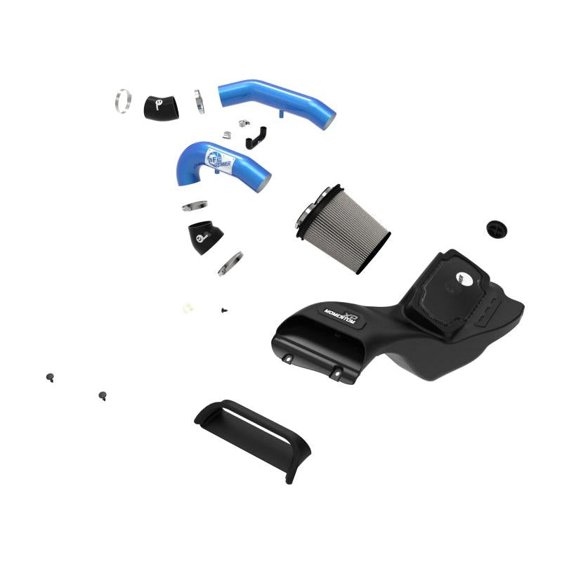 aFe 21-22 Ford F-150 Raptor V6-3.5L(tt) Momentum XP Cold Air Intake System Blue w/ Pro Dry S Filter-SR1 Performance