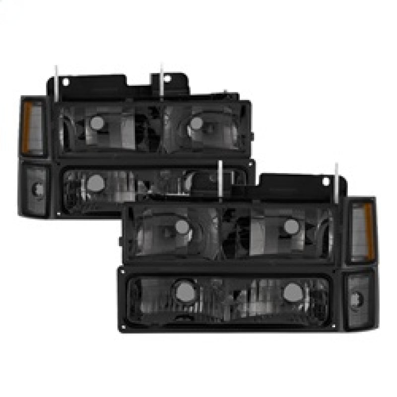 Xtune Chevy Suburban 94-98 Headlights w/ Corner & Parking Lights 8pcs Smoked HD-JH-CCK88-AM-SM-SET-SR1 Performance