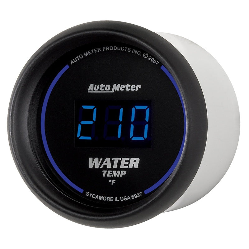 Autometer Cobalt Digital 52.4mm Black 0-300 deg F Water Temperature Gauge-SR1 Performance