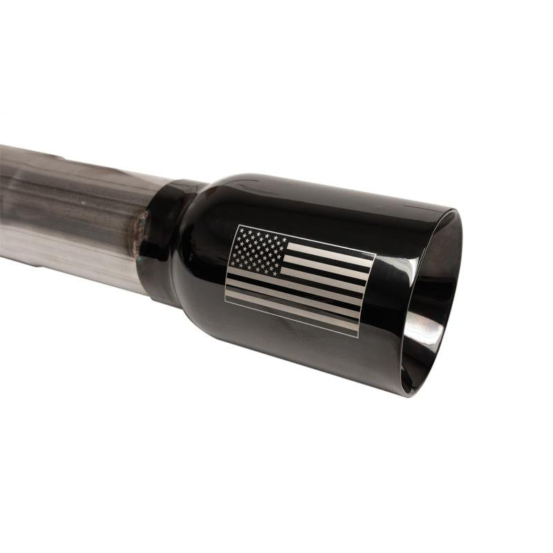 Corsa 07-18 Jeep Wrangler JKU 3.6L/3.8L 2.75in Sport Cat-Back Exhaust w/ 4in American Flag BlacTips-SR1 Performance
