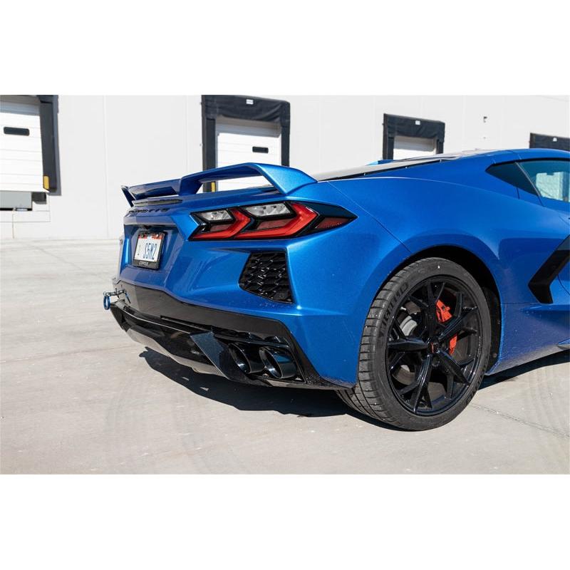 Corsa 20-24 Corvette C8 3in Valved Cat-Back 4.5in Blk Quad Tips Fits Factory Perf Exhaust DeletesAFM