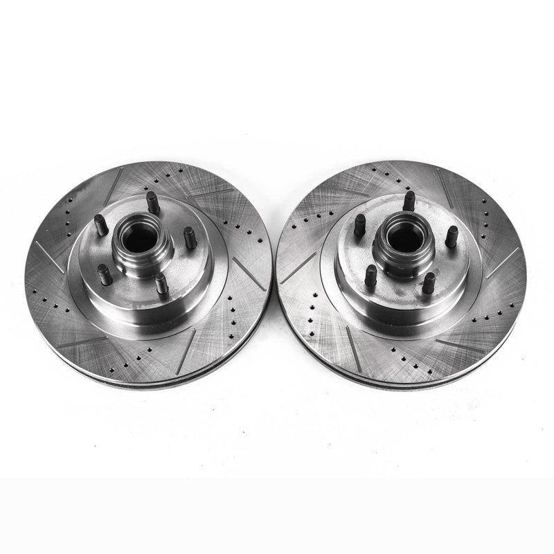 Power Stop 01-03 Ford Explorer Sport Front Evolution Drilled & Slotted Rotors - Pair-SR1 Performance