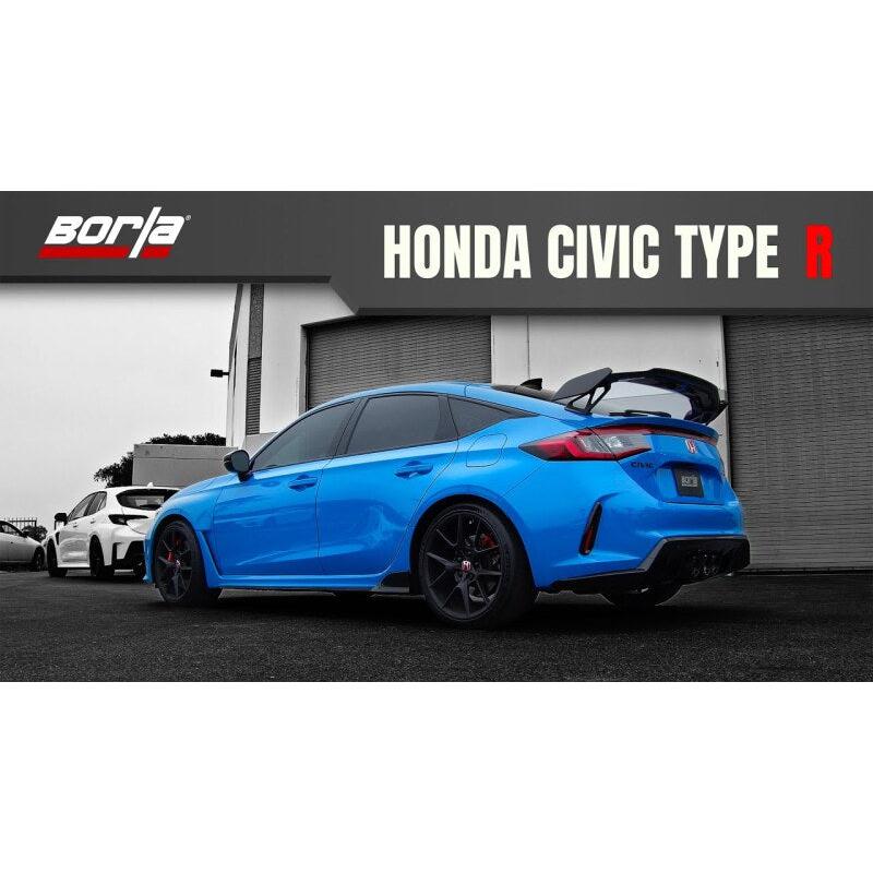 Borla 2023 Honda Civic Type R MT ATAK Catback Exhaust w/ 4in Ceramic Black Tips