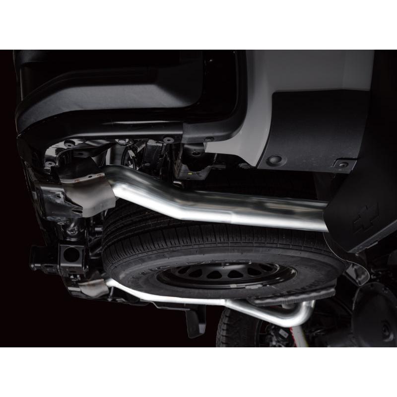 AWE 4th Gen GM 1500 5.3L 0FG Catback Split Rear Exit (w/ Bumper Cutouts) - OE Tips