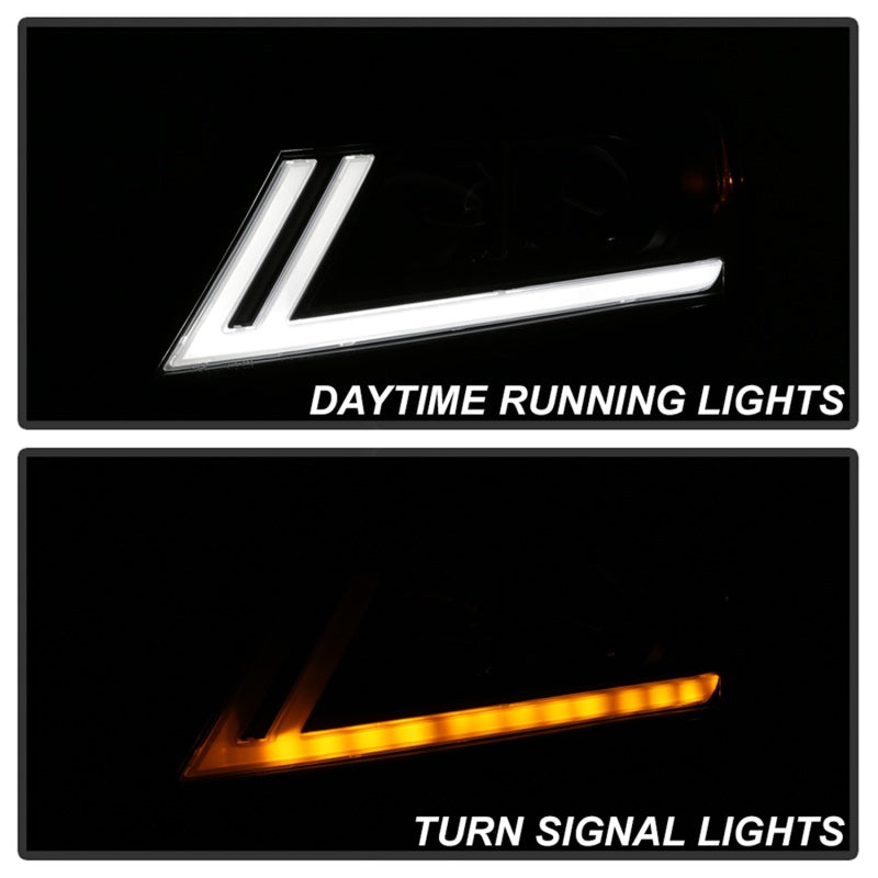 xTune 14-18 Chevy Impala (Excl Limited) DRL Halogen Proj Headlights - Blk Smk (PRO-JH-CIM15-LB-BSM)-SR1 Performance