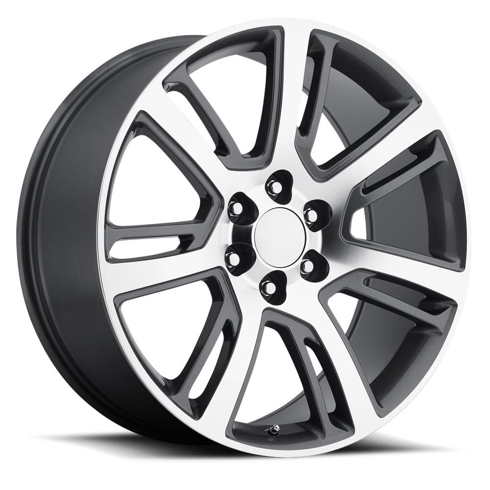 22X9 6X5.5 +31 HB 78.1 2015 ESCALADE GREY MACHINE FACE WITH CAP-SR1 Performance