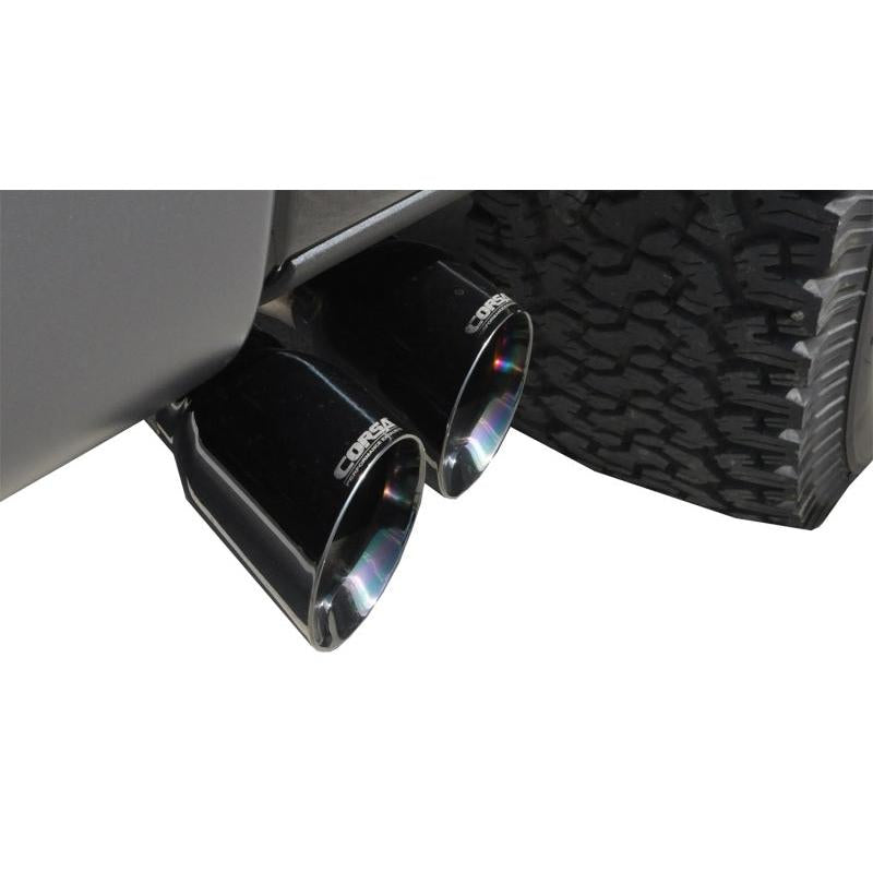 Corsa 2011-2014 Ford F-150 Raptor 6.2L V8 145in Wheelbase Black Xtreme Cat-Back Exhaust