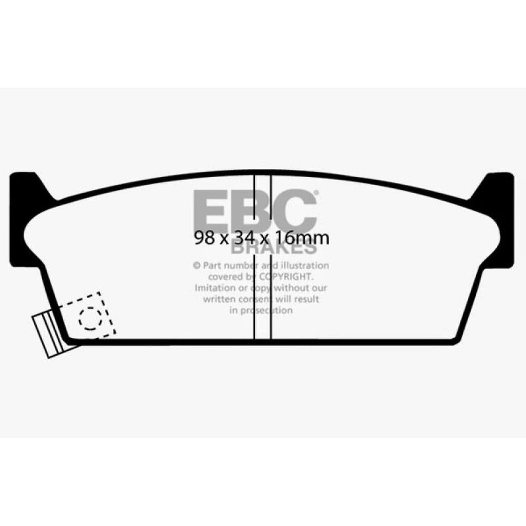 EBC Greenstuff 2000 Series Rear Brake Pads for Infiniti M30 (1990-1992) – Improved Stopping Power and Low Dust Performance