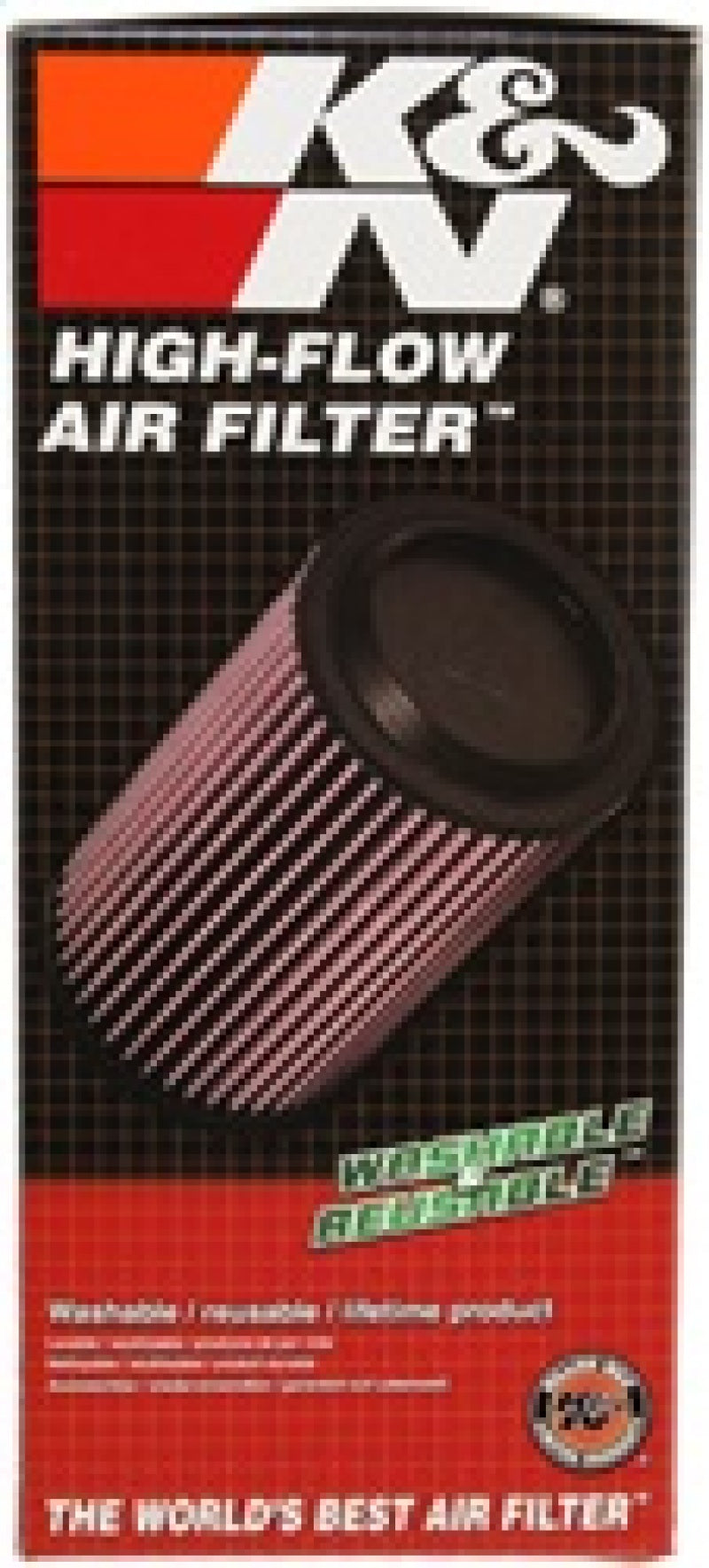 K&N Universal Rubber Filter 4inch FLG / 6inch OD-B / 4-5/8inch OD-T / 12inch H-SR1 Performance