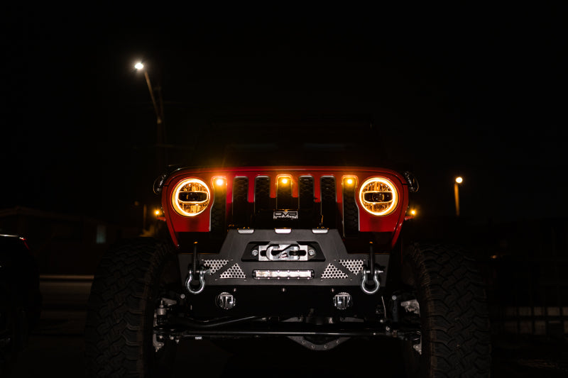 DV8 Offroad 2018+ Jeep JL Grill Amber Marker Lights - High-Powered LED Accent Lights for Offroad Visibility