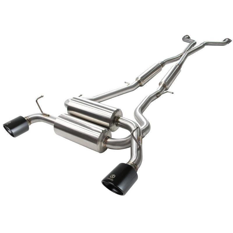 aFe Takeda 2-1/2 in 304 SS Cat-Back Exhaust System Infiniti G37 08-13/Q60 14-15 V6-3.7 w/ Black Tips-SR1 Performance