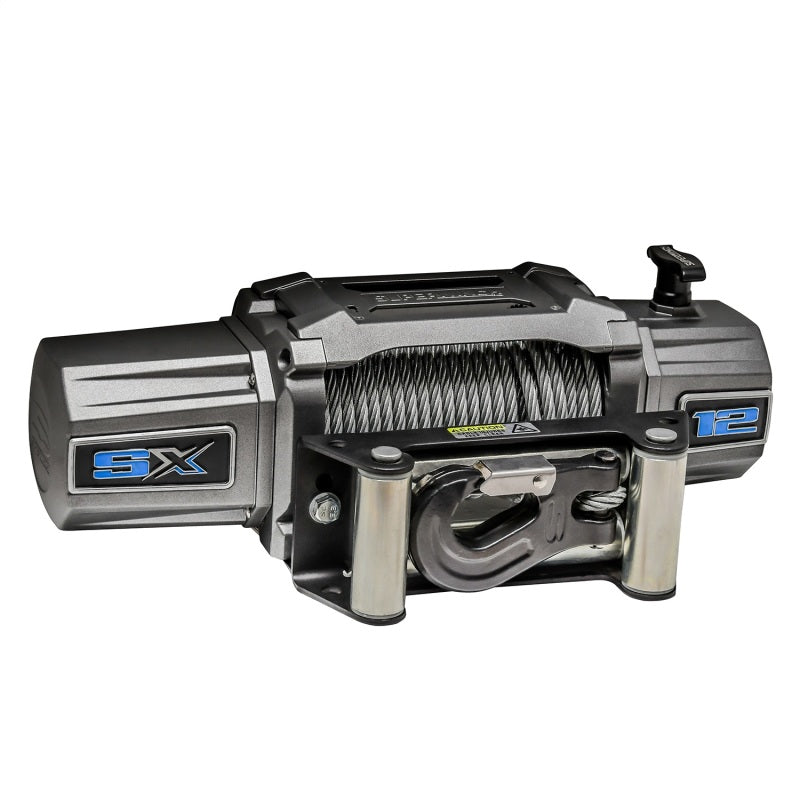 Superwinch 12000 LBS 12V DC 3/8in x 85ft Wire Rope SX 12000 Winch - Graphite-SR1 Performance