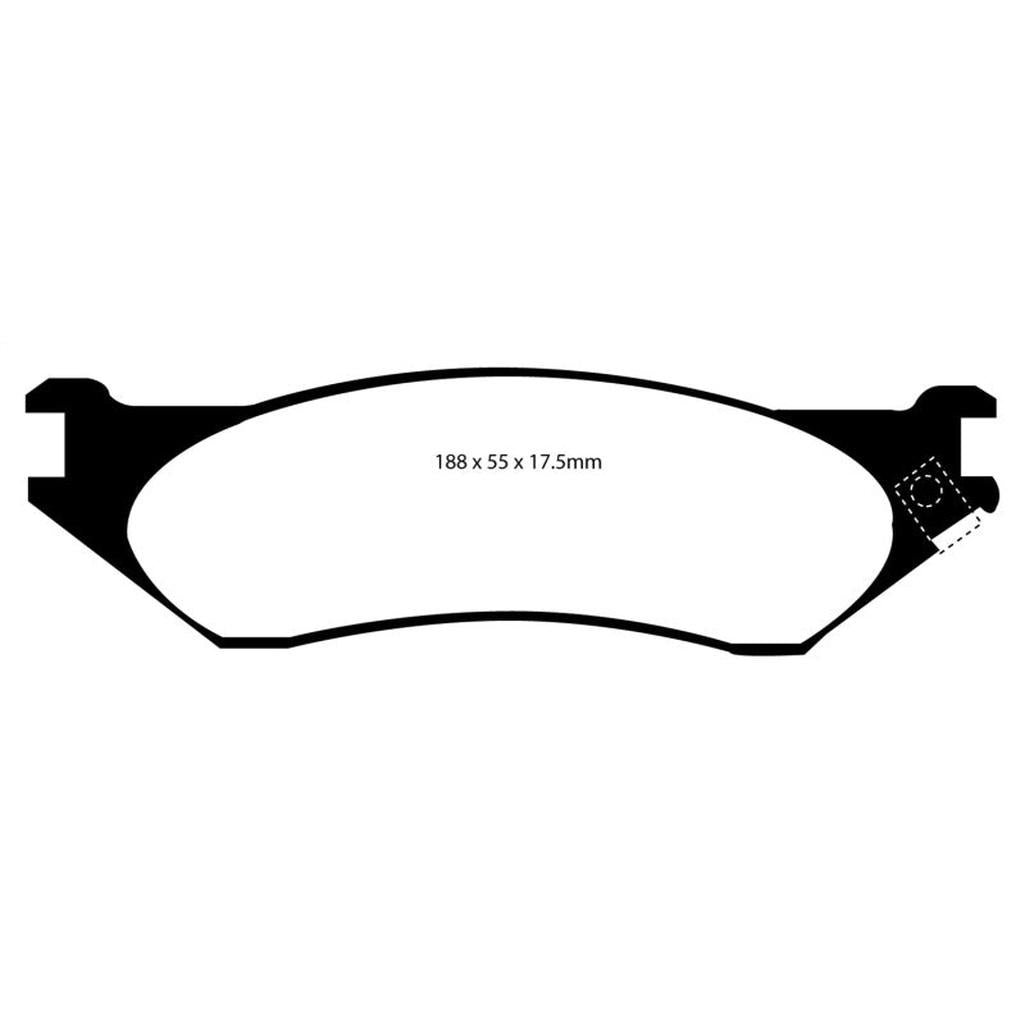 EBC Yellowstuff Front Brake Pads for Dodge Ram 1500 Van and Ford F-250 – Part No. DP41267R