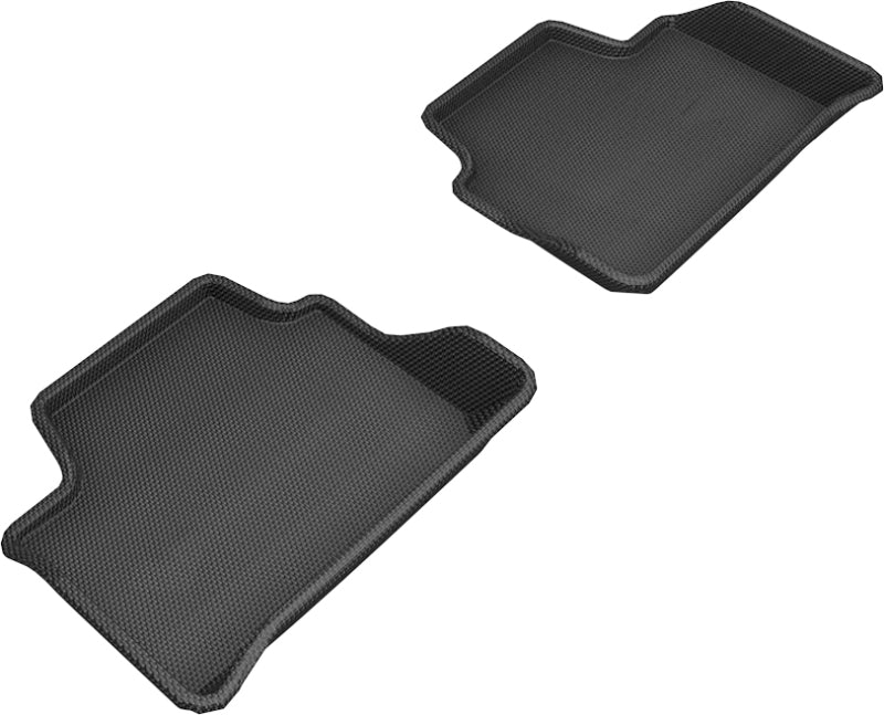 3D MAXpider 2019-2020 BMW 3 Series (G20) Kagu 2nd Row Floormats - Black-SR1 Performance