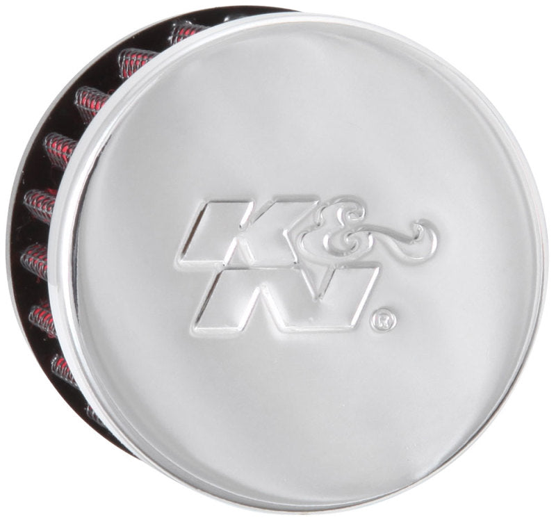 K&N 3/4 inch ID 2 inch OD 1.5 inch H Clamp On Crankcase Vent Filter-SR1 Performance